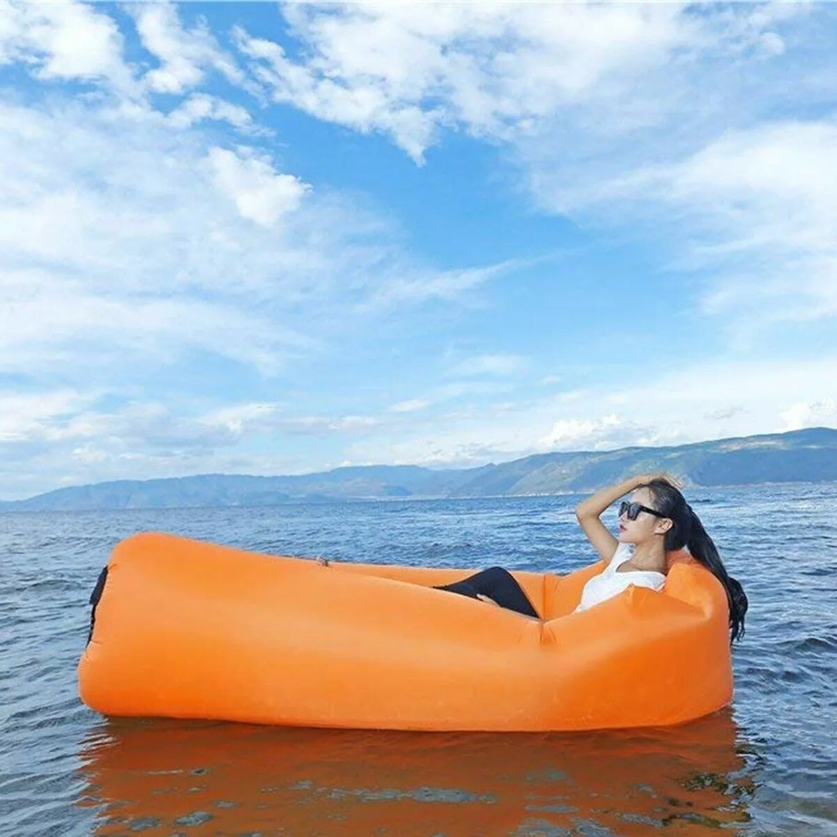 Saltea Gonflabilă Lazy Bag Tip Sezlong – Perfectă pentru Camping, Plajă și Piscină! 🏖️