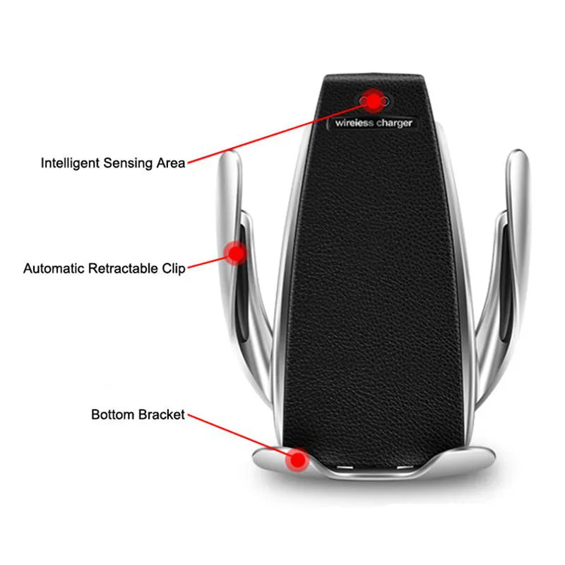 Suport de Telefon Auto cu Încărcare Wireless și Prindere Automată – Confort și Tehnologie Avansată în Mașina Ta!