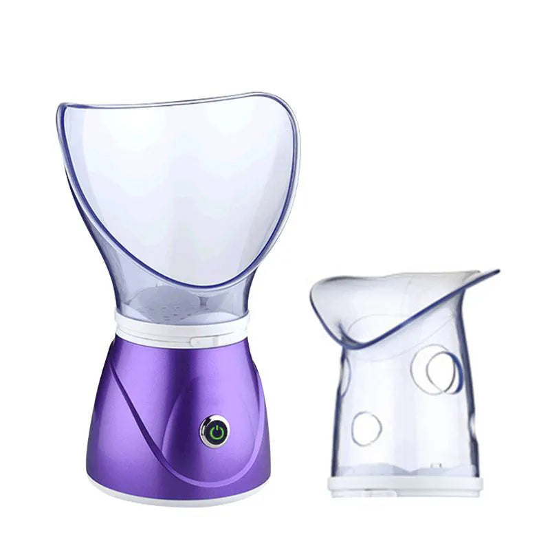 Saună Facială și Nazală 2 în 1 – Putere 150 W, Încălzire Rapidă, Stimulează Circulația Sanguină, Mov