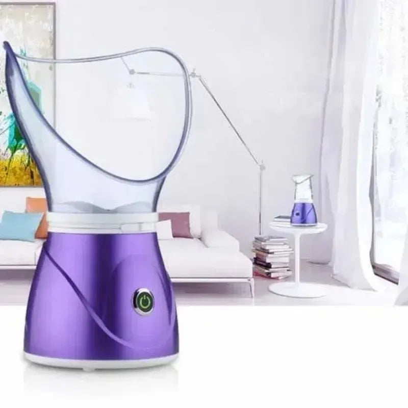 Saună Facială și Nazală 2 în 1 – Putere 150 W, Încălzire Rapidă, Stimulează Circulația Sanguină, Mov