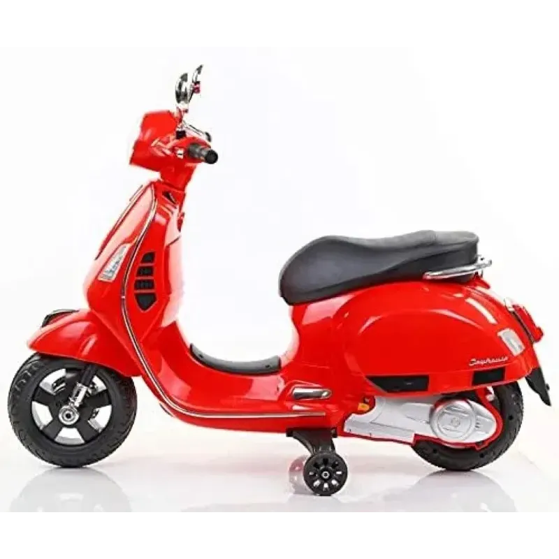 Scuter Electric pentru copii, lumini si claxon functionale, design realist, rosu