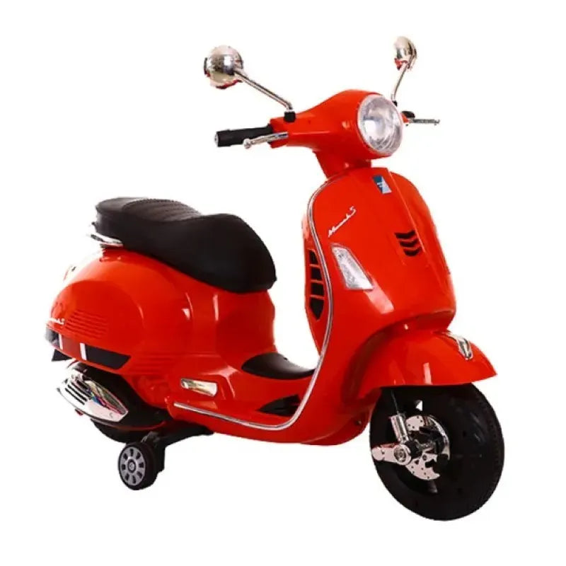 Scuter Electric pentru copii, lumini si claxon functionale, design realist, rosu