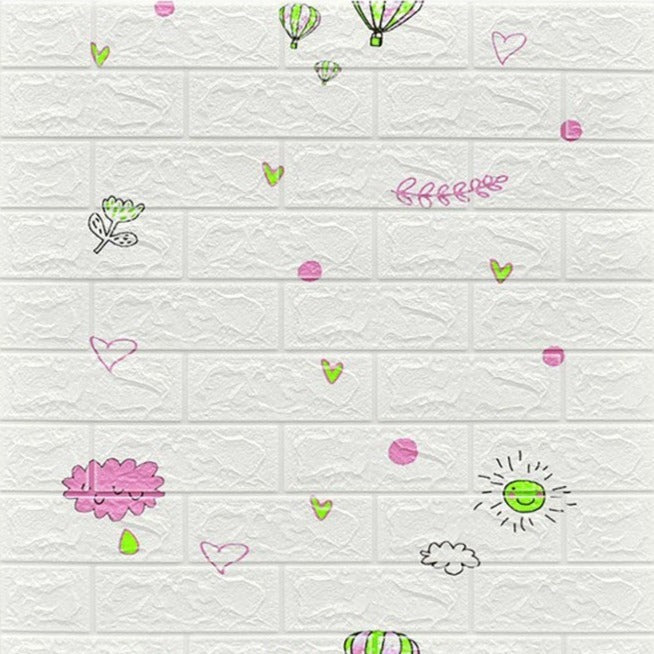 Set 10 x Tapet Autocolant, 3D, Usor de Montat, Rezistent la Apa, Modern, Model Nori-Roz 70x77 cm