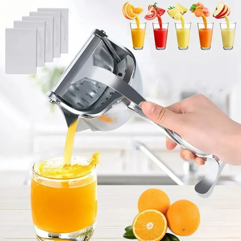 Storcător manual de fructe din aluminiu – Presare eficientă pentru portocale, lămâi, mere și roșii!