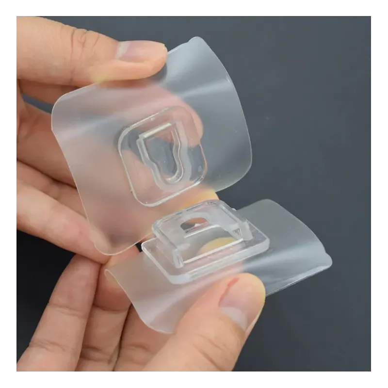 Suport Dublu de Fixare Transparent, Adeziv, pentru Suspendat sau Fixare diverse Obiecte, Set 10 perechi