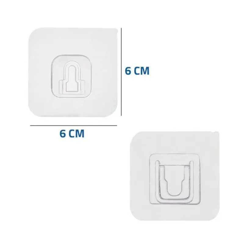 Suport Dublu de Fixare Transparent, Adeziv, pentru Suspendat sau Fixare diverse Obiecte, Set 10 perechi