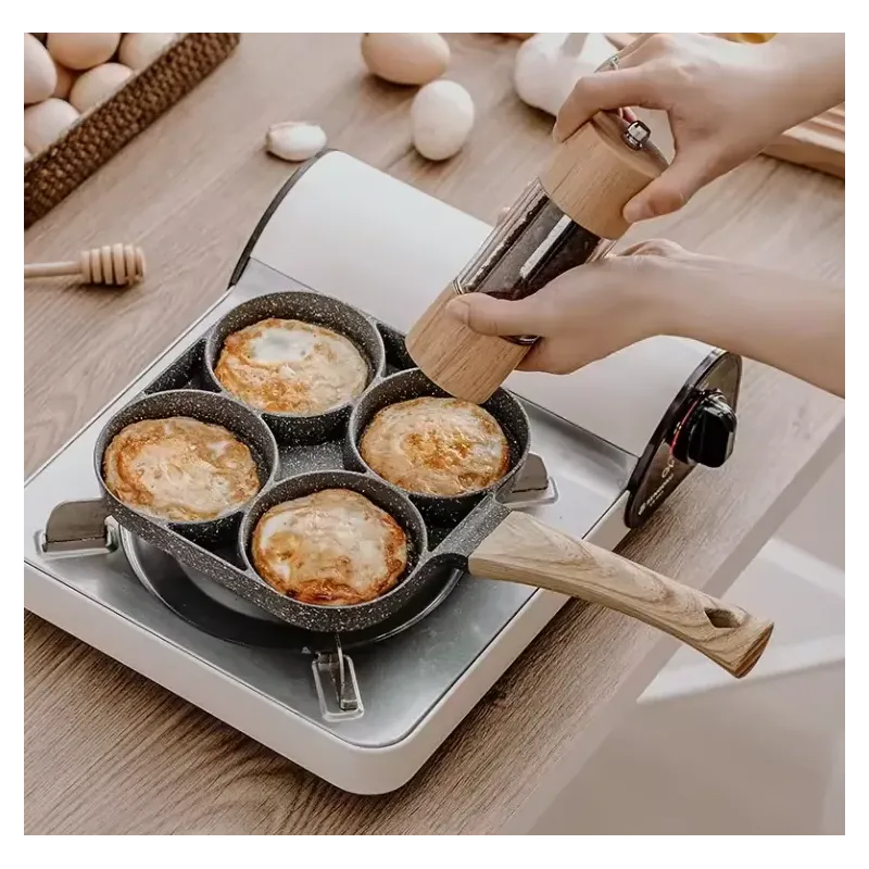 Tigaie pentru Mic Dejun, Oua si mini Pancake pentru aragaz, plite cu inductie si electrica