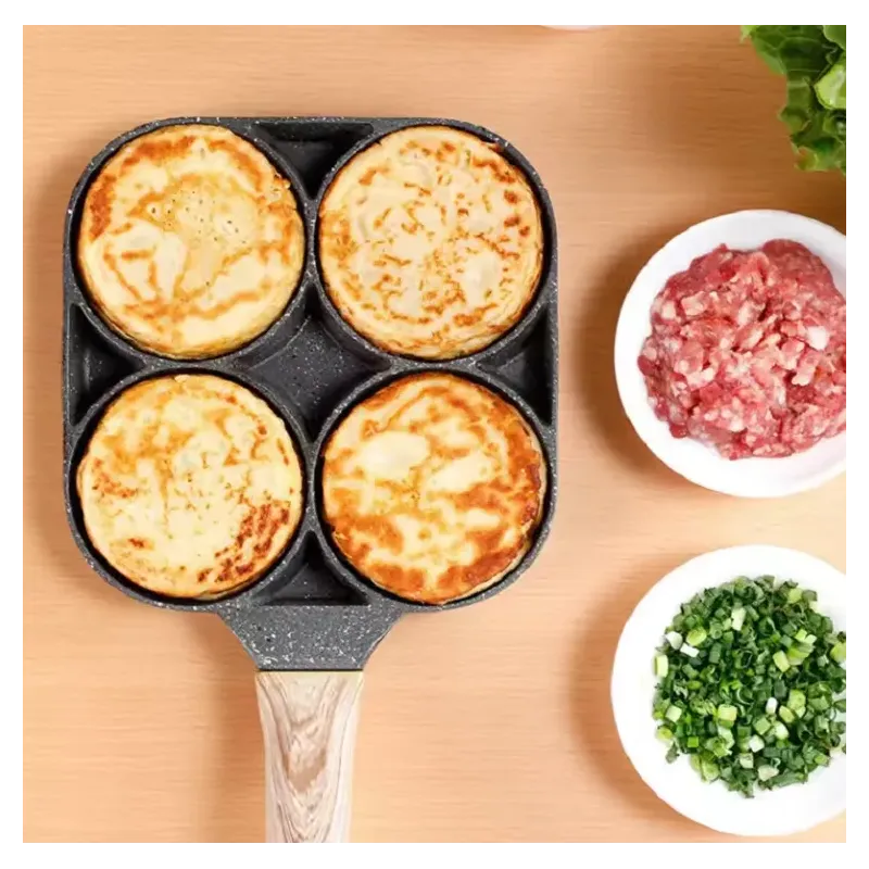Tigaie pentru Mic Dejun, Oua si mini Pancake pentru aragaz, plite cu inductie si electrica