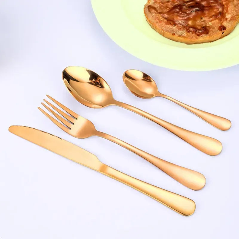 Set 24 Piese Tacâmuri – Rose Gold/Arămiu 🍴