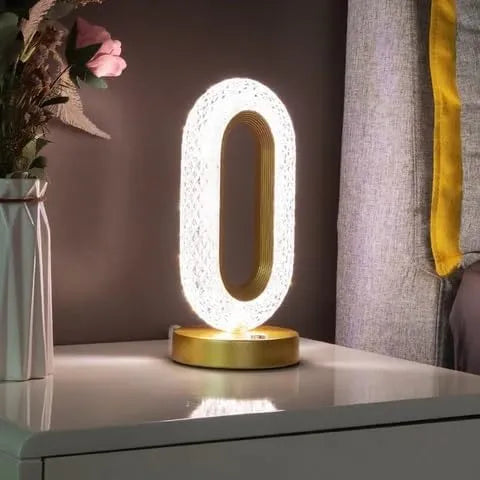 Lampa Diamond Crystal LED, cu 3 temperaturi de culoare, alb rece, alb cald, neutru, culoare auriu