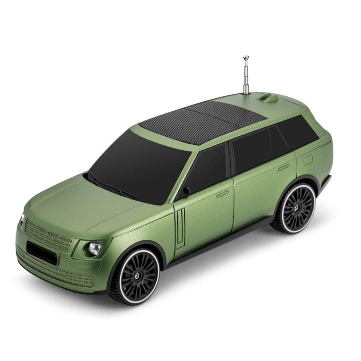 Boxa portabila stil Range Rover, Incarcare Solara, 10W, bluetooth, Radio FM, Antena, USB, MP3, TF, Verde