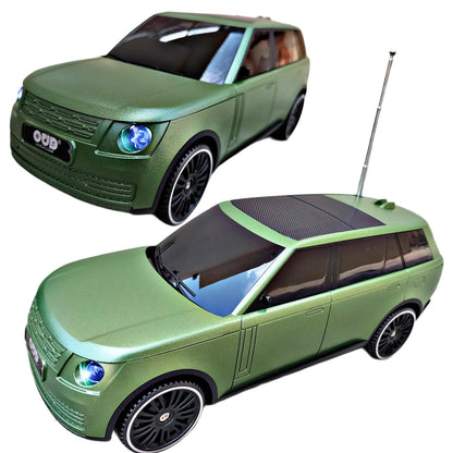 Boxa portabila stil Range Rover, Incarcare Solara, 10W, bluetooth, Radio FM, Antena, USB, MP3, TF, Verde