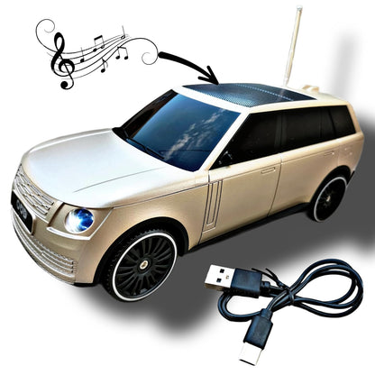 Boxa portabila stil Range Rover, Incarcare Solara, 10W, bluetooth, Radio FM, Antena, USB, MP3, TF, Bej