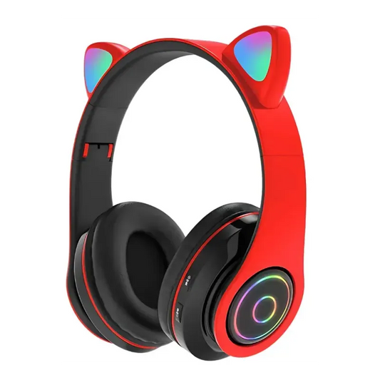 Căști Audio Wireless pentru Copii Cat Paw Ear – Roșu