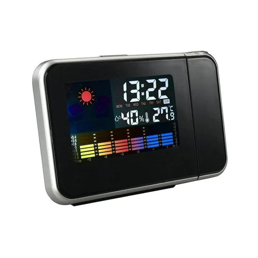 Ceas Digital cu Proiecție Ora, Termometru, indicator umiditate, design modern