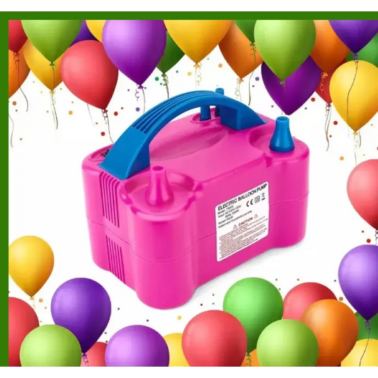 Compresor Profesional pentru umflat baloane si obiecte gonflabile, Putere 600 W, Alimentare 220 V, Roz