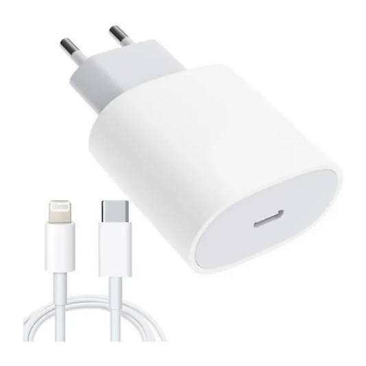 Incarcator compatibil cu iPhone, Fast charge, Alb