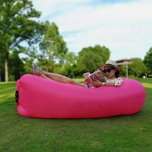 Saltea Gonflabilă Lazy Bag Tip Sezlong – Perfectă pentru Camping, Plajă și Piscină! 🏖️